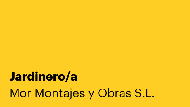 Jardinero/a
