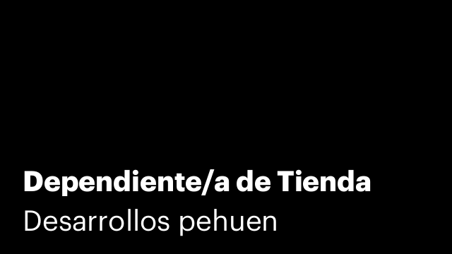 Dependiente/a de Tienda