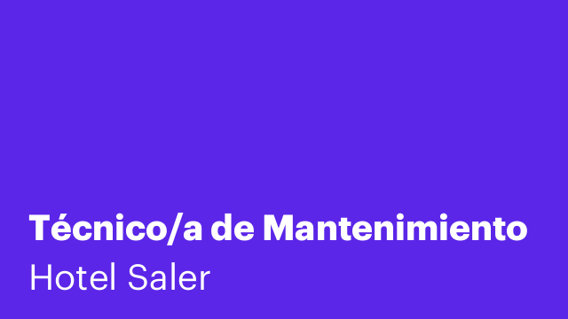 Técnico/a de Mantenimiento