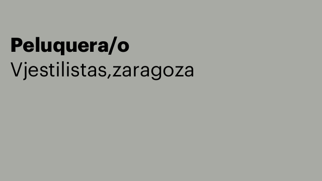 Peluquera/o