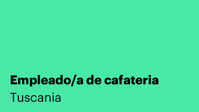 Empleado/a de cafateria