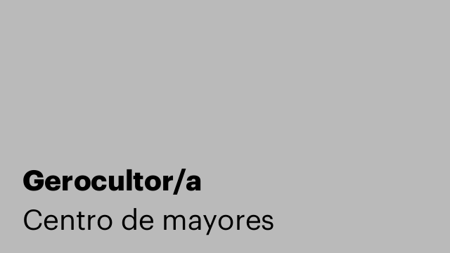 Gerocultor/a