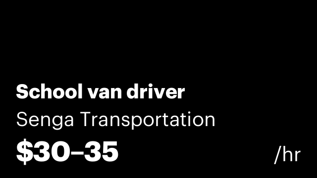 School van driver