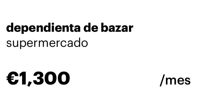 dependienta de bazar