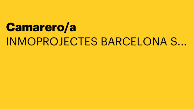Camarero/a