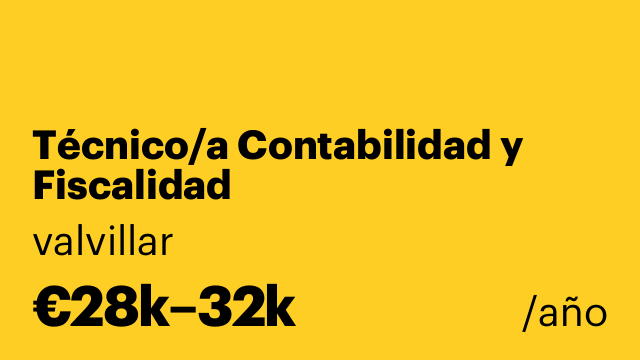 Técnico/a Contabilidad y Fiscalidad