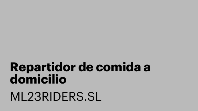 Repartidor de comida a domicilio