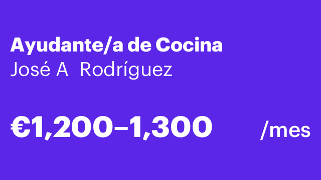 Ayudante/a de Cocina