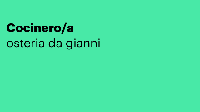 Cocinero/a