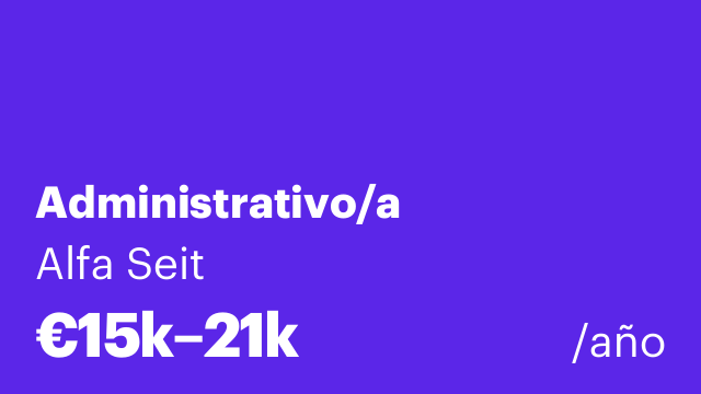 Administrativo/a