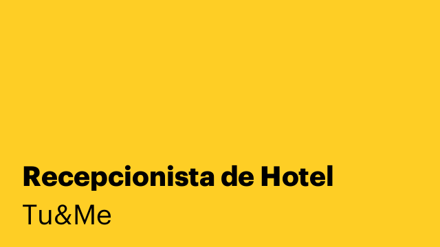 Recepcionista de Hotel