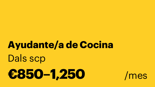 Ayudante/a de Cocina