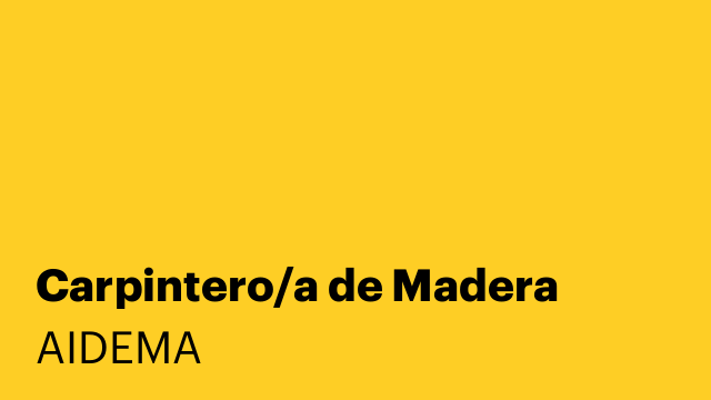 Carpintero/a de Madera