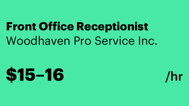 Front Office Receptionist