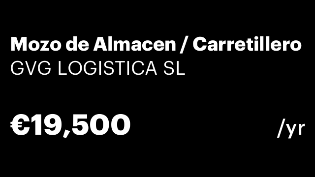 Mozo de Almacen / Carretillero