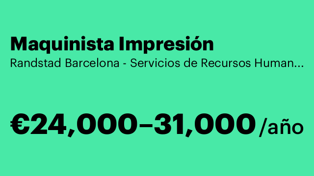 Maquinista Impresión