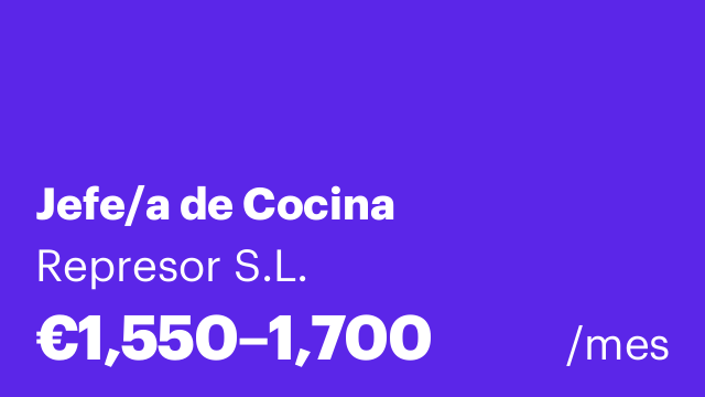 Jefe/a de Cocina