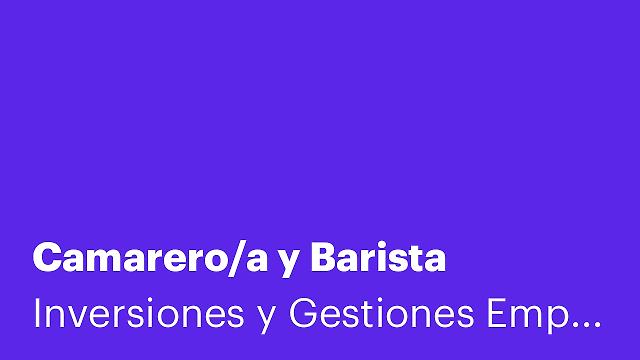Camarero/a y Barista