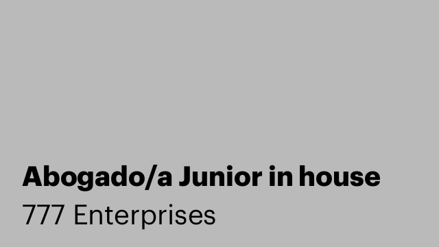 Abogado/a Junior in house