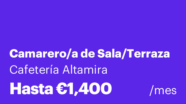 Camarero/a de Sala/Terraza