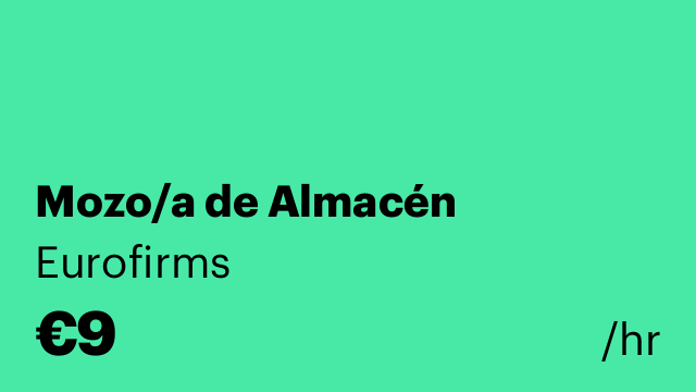 Mozo/a de Almacén
