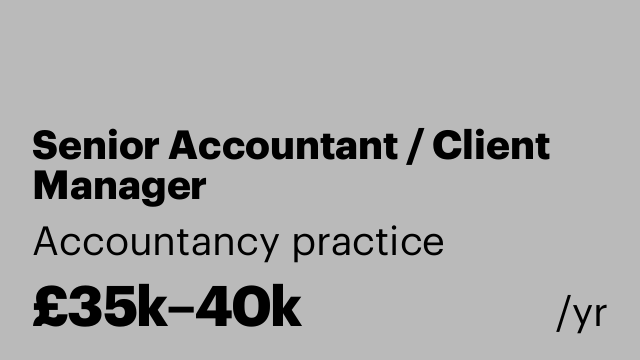Senior Accountant / Client Manager