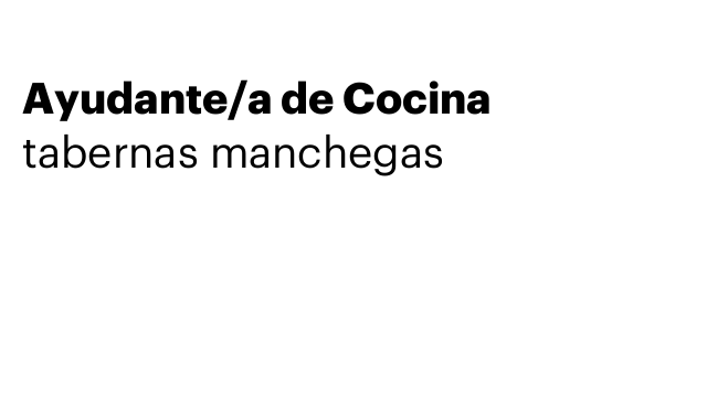 Ayudante/a de Cocina