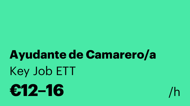 Ayudante de Camarero/a