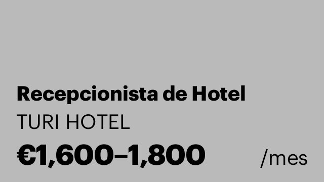 Recepcionista de Hotel
