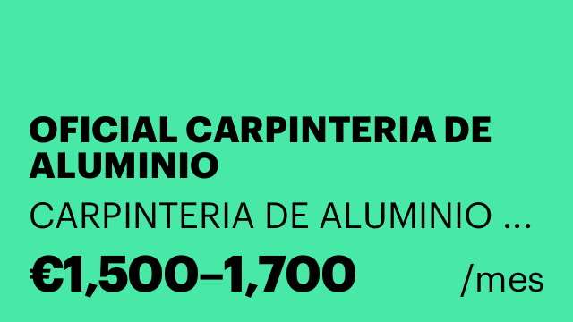 OFICIAL CARPINTERIA DE ALUMINIO