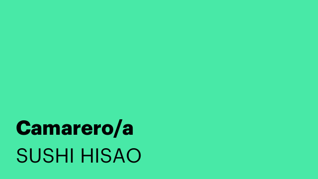 Camarero/a