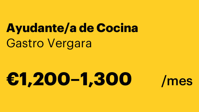 Ayudante/a de Cocina