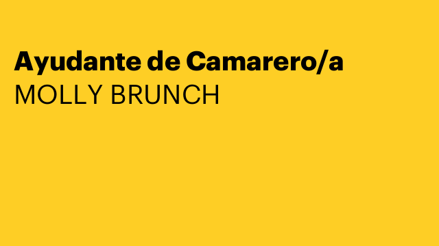 Ayudante de Camarero/a