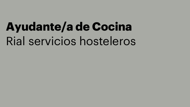 Ayudante/a de Cocina