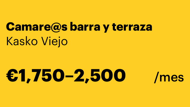 Camare@s barra y terraza