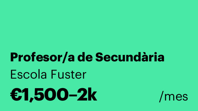 Profesor/a de Secundària