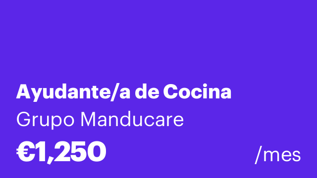 Ayudante/a de Cocina
