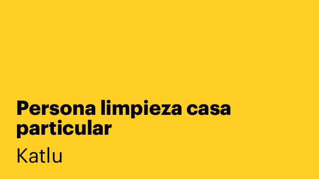 Persona limpieza casa particular