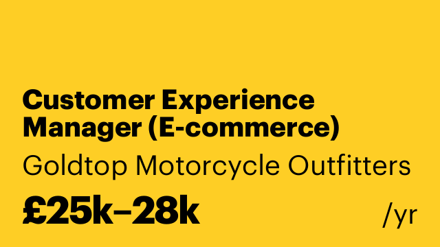 Customer Experience Manager (E-commerce)