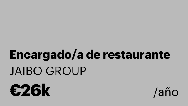 Encargado/a de restaurante
