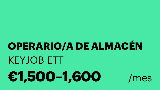 OPERARIO/A DE ALMACÉN
