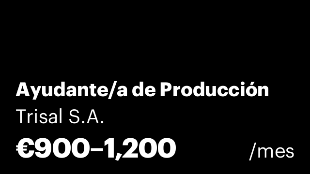Ayudante/a de Producción