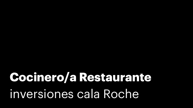Cocinero/a Restaurante