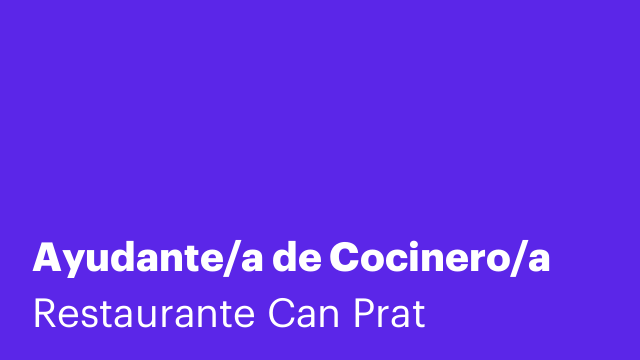 Ayudante/a de Cocinero/a