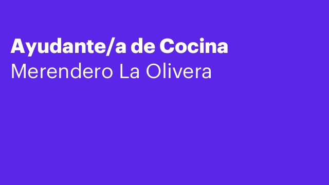 Ayudante/a de Cocina