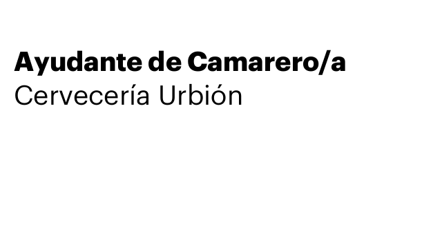 Ayudante de Camarero/a