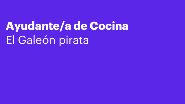 Ayudante/a de Cocina