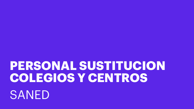 PERSONAL SUSTITUCION COLEGIOS Y CENTROS MARESME