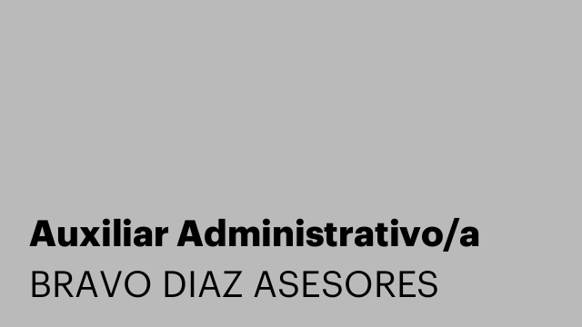 Auxiliar Administrativo/a