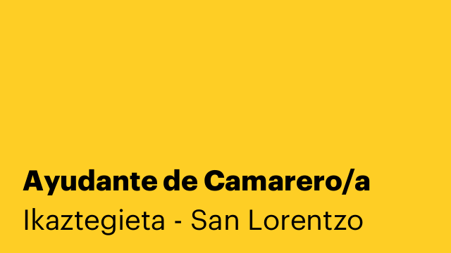 Ayudante de Camarero/a